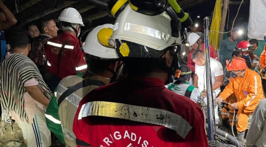 Eleven miners trapped inside flooded gold mine in Colombia