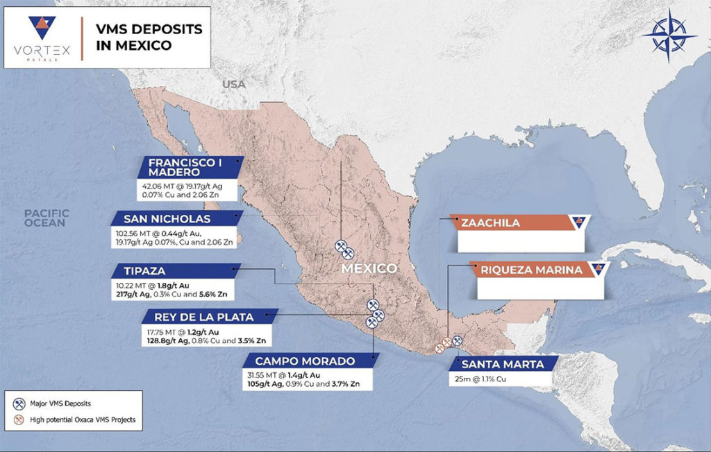 VMS deposits present exciting new zinc-copper-gold discovery opportunities for Mexico